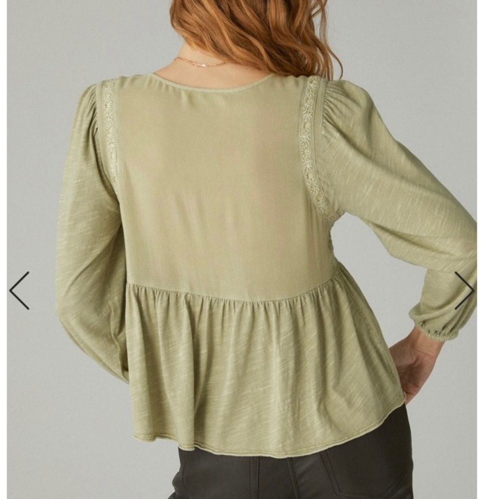 SOLD Lucky Brand Sage Green Top XS
